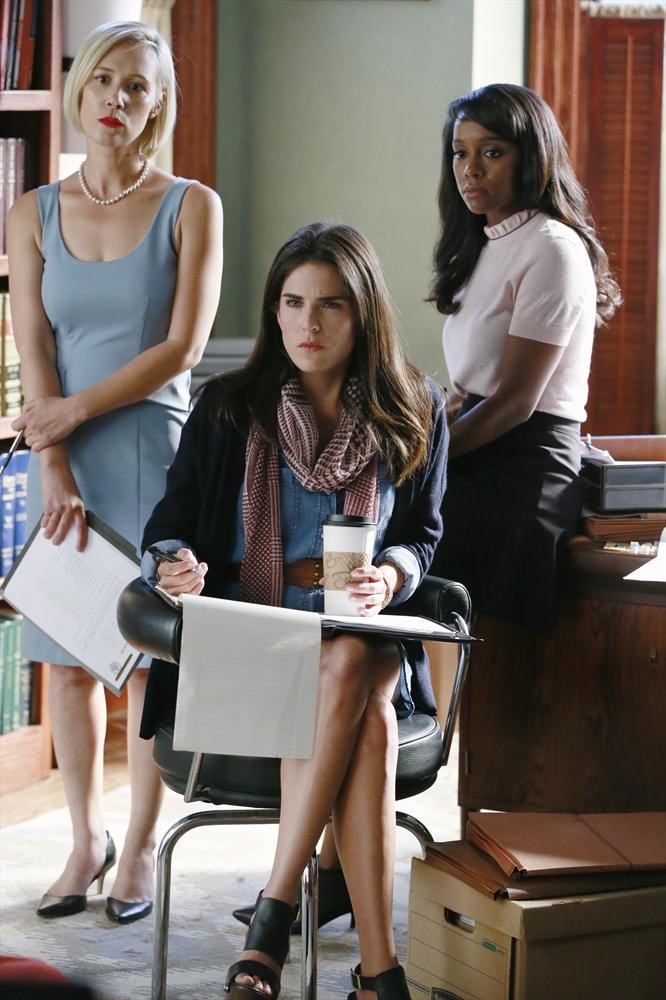 Still of Karla Souza, Liza Weil and Aja Naomi King in How to Get Away with Murder (2014)