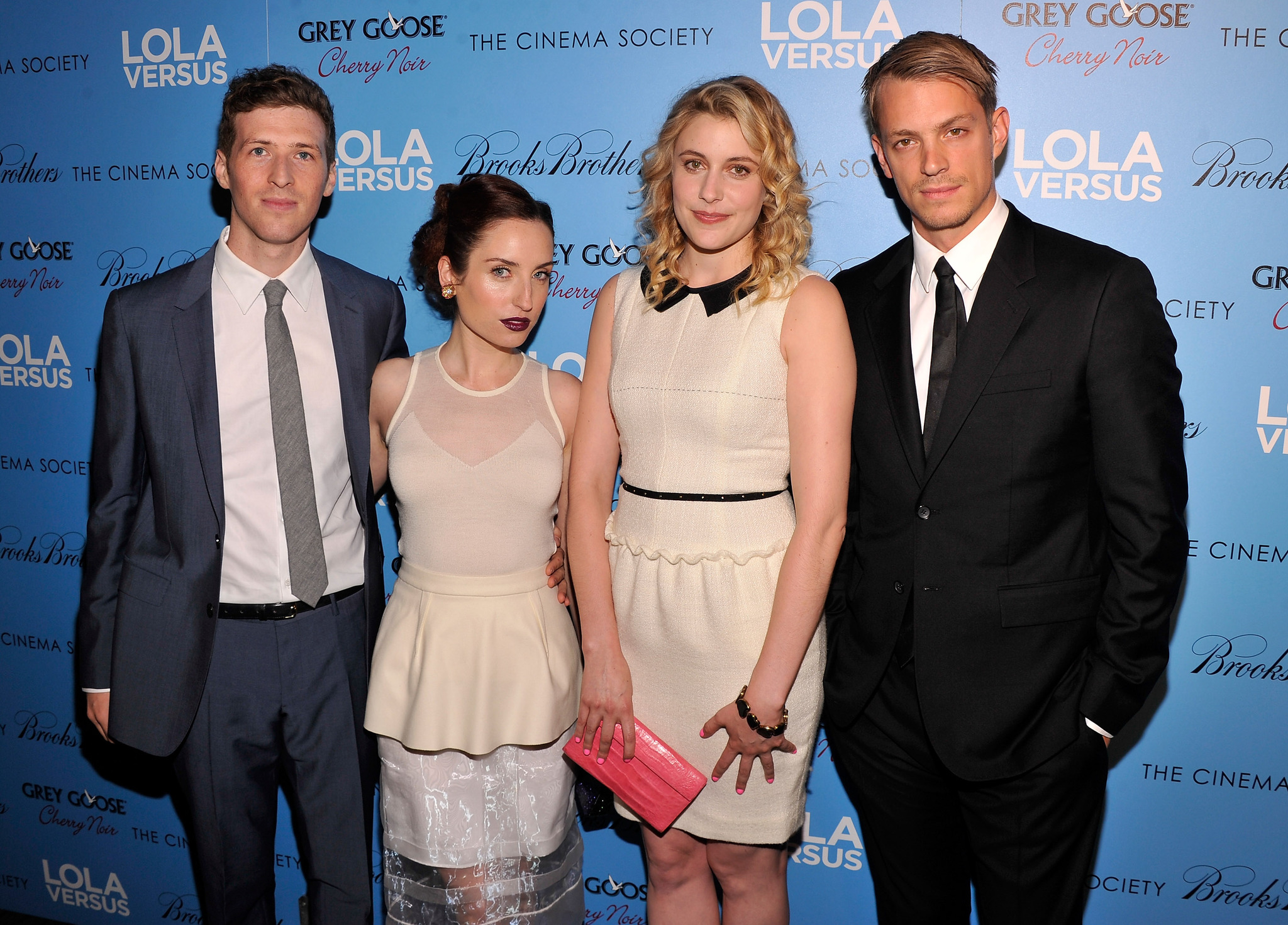 Daryl Wein, Joel Kinnaman, Zoe Lister-Jones and Greta Gerwig at event of Lola Versus (2012)