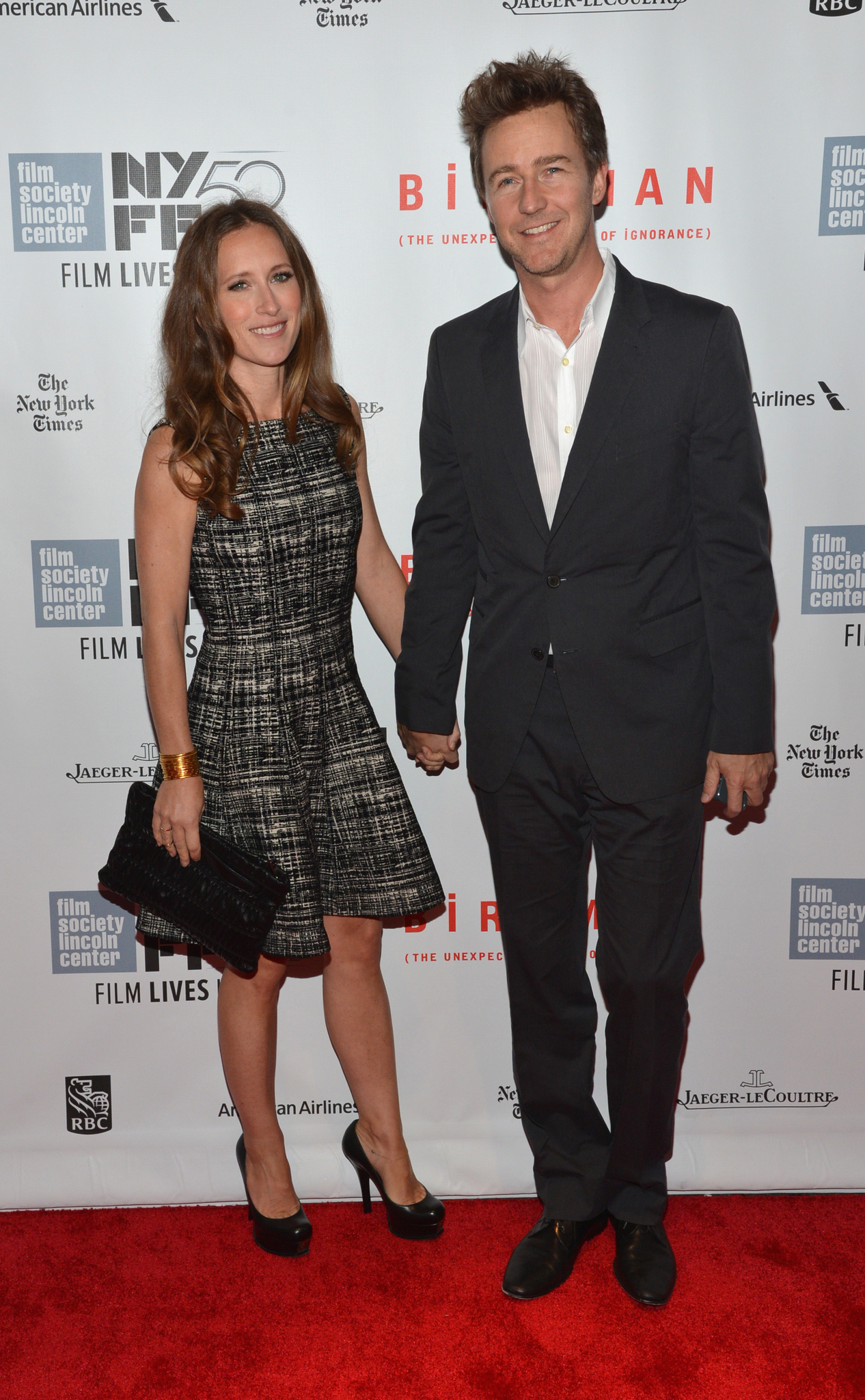 Edward Norton and Shauna Robertson at event of Zmogus-paukstis (2014)