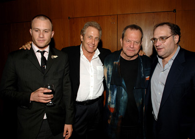Terry Gilliam, Heath Ledger, Charles Roven and Bob Weinstein at event of The Brothers Grimm (2005)