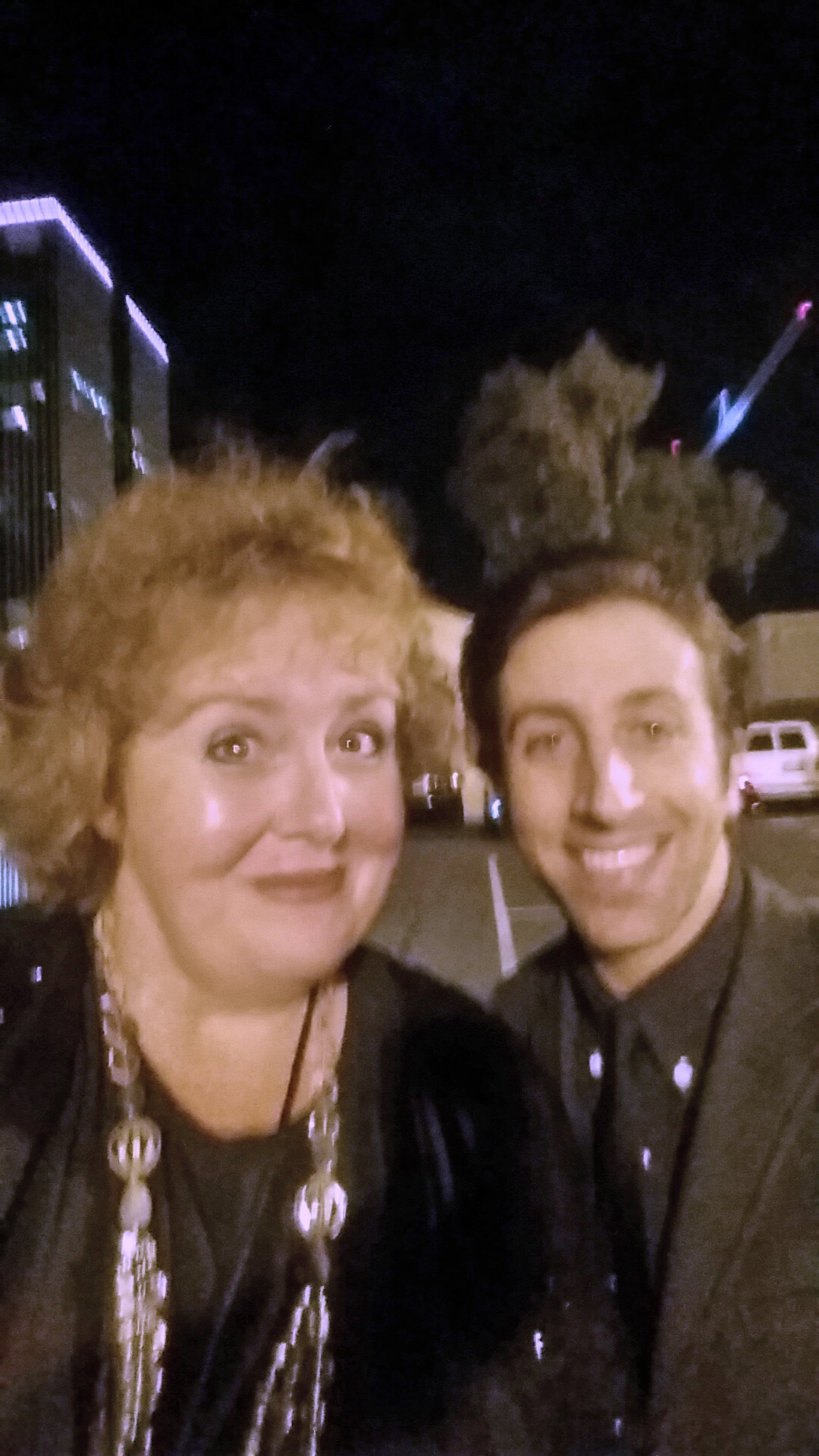 Tracy Weisert & BIG BANG's Simon Helberg at the Hollywood Film Awards, November 14, 2014. He is such a nice person!