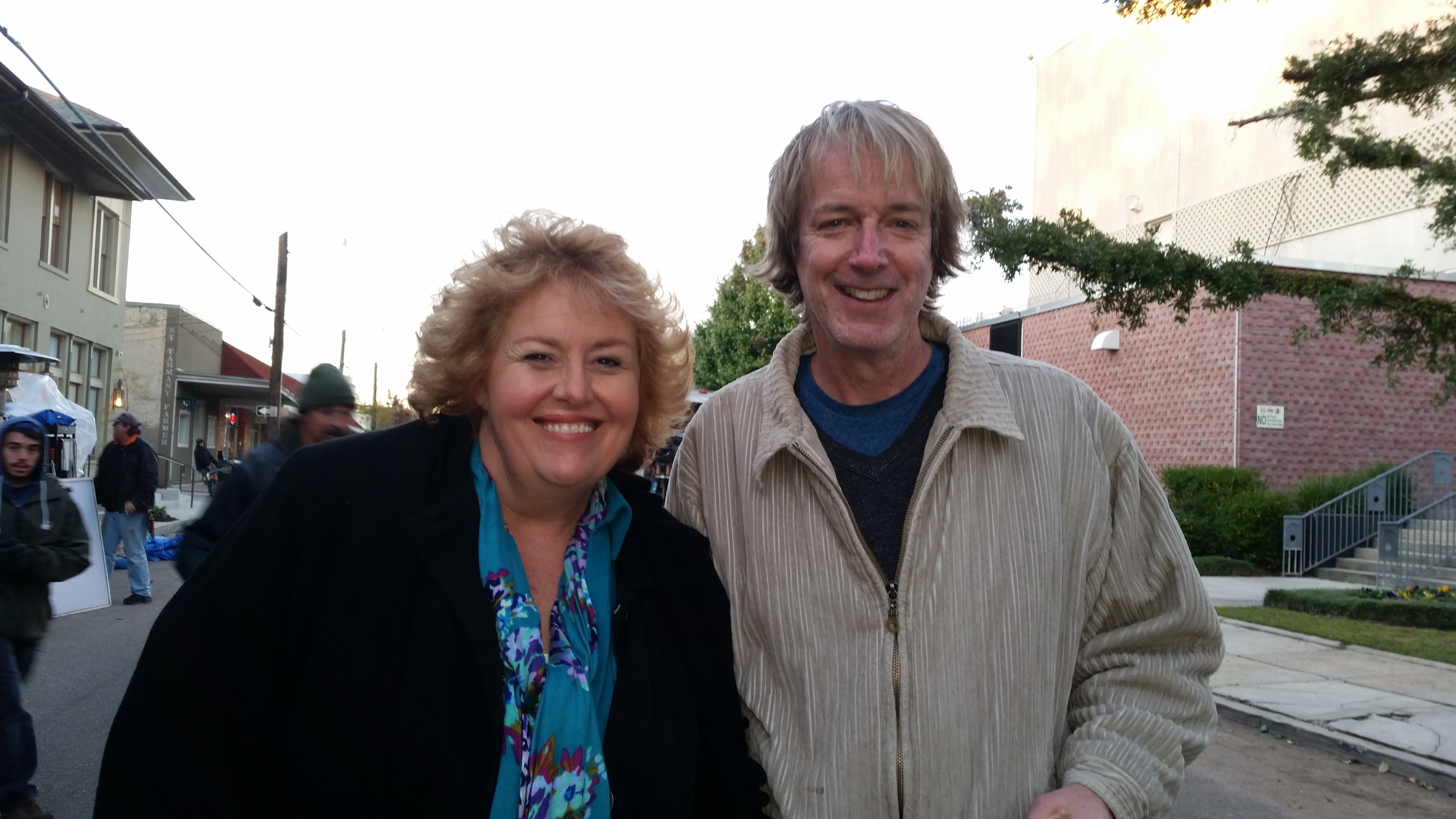 Tracy Weisert with director Fred Wolf on the set of JOE DIRT 2 in New Orleans, November 17, 2014. He is delightful!