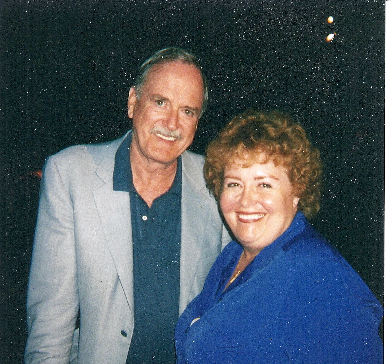 John Cleese & Tracy Weisert. We worked together on Columbia's SILVERADO in Santa Fe in 1984. This was taken in Beverly Hills at the WGA in 2008.