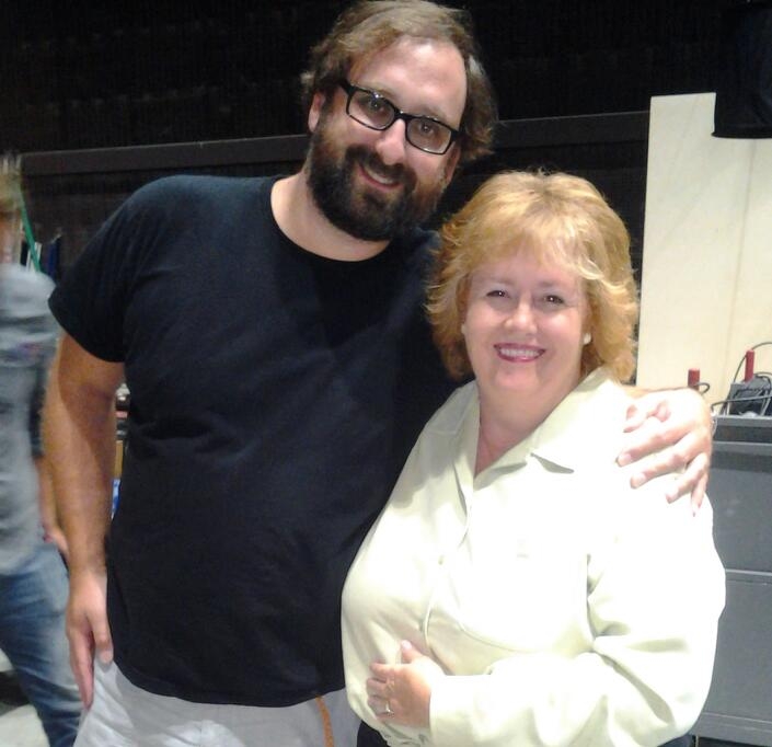 Tracy Weisert & delightful Eric Wareheim who co-directed, along with Tim Heidecker, on the set of our General Electic commercial with Jeff Goldblum. My 5th time working with TIM & ERIC! August, 2014
