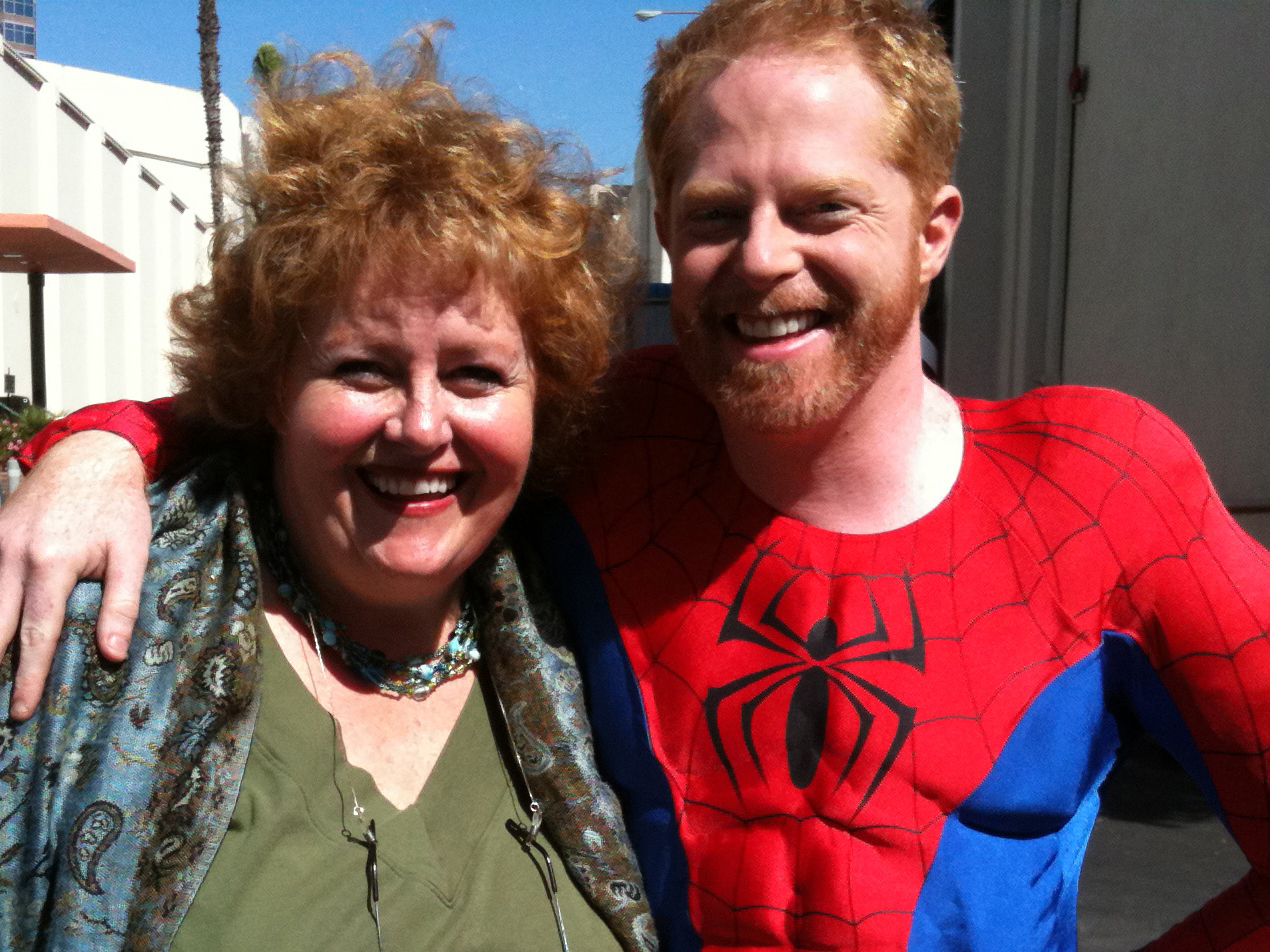 MODERN FAMILY's Jesse Tyler Ferguson & THE NEIGHBOR's Tracy Weisert-Old New Mexico friends at Fox Studios.