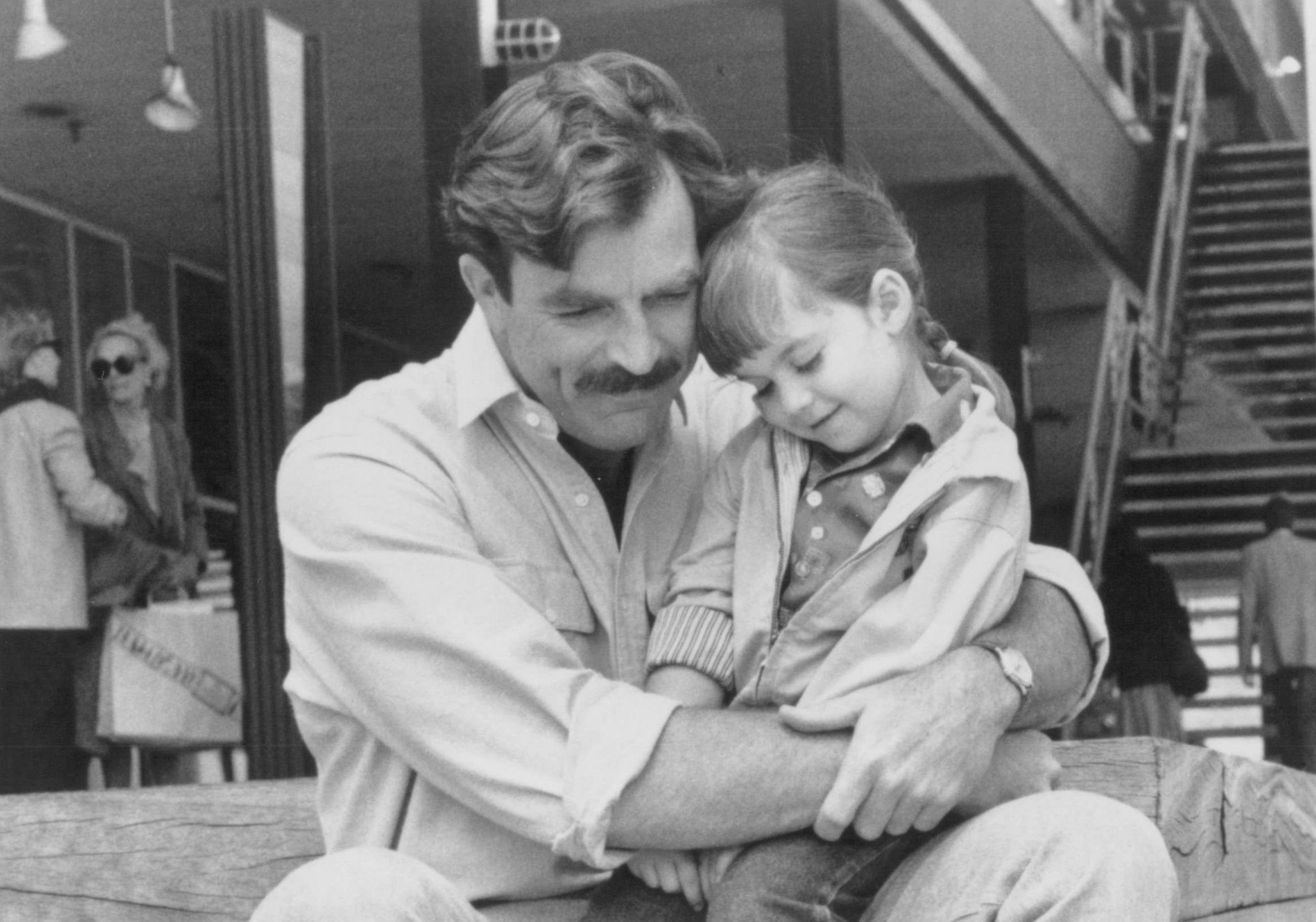 Still of Tom Selleck and Robin Weisman in 3 Men and a Little Lady (1990)