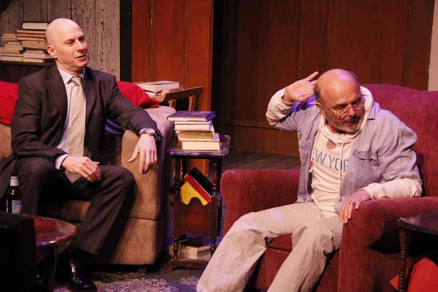 Peter Welch and Joe Pantoliano in a scene from the Off Broadway play Great Kills by Tom Diriwachter.