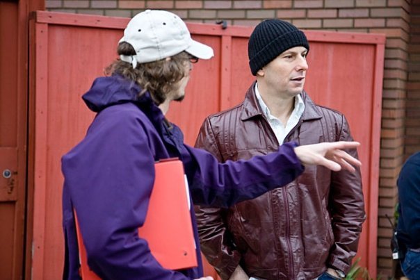 Peter Welch on the set of A Bike Ride