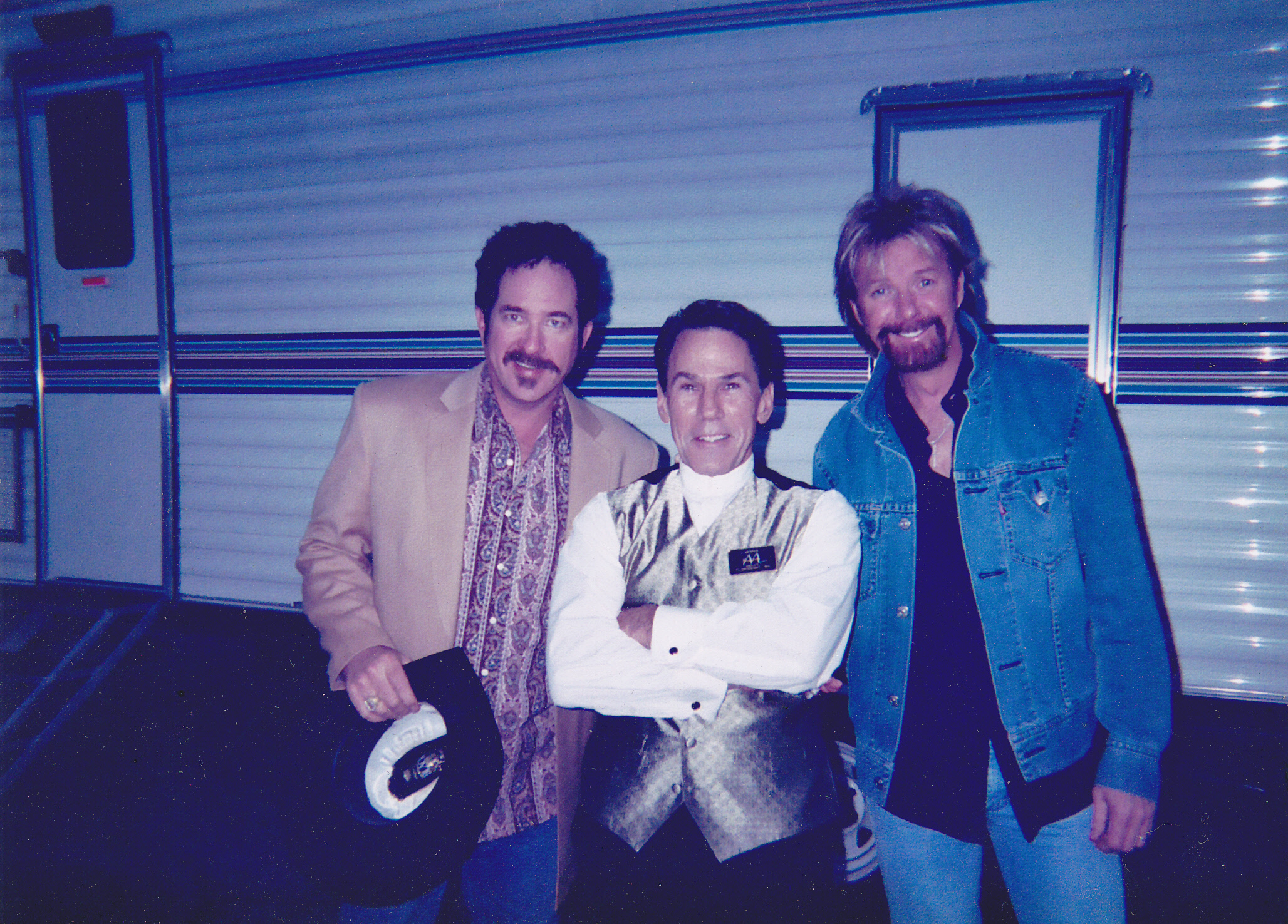 James Wellington with Brooks and Dunn on the set of Las Vegas