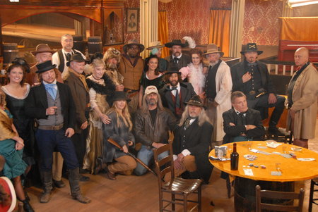 Behind the Scenes - Sarah Claire, Ed Mantell, Russ Stine, Robert Shepard, Bill Whitworth, Alaska Presley, Tommy Dipple, Renee O'Connor, Dean Teaster, Patrick Walker IV, Jennifer Chavez, Paul Proios, Fred Griffith, Crystal Chambers, Johnny Harris, Greg Mason, Terrence Knox, Anthony Hornus, Austin Two Feathers in Ghost Town 
