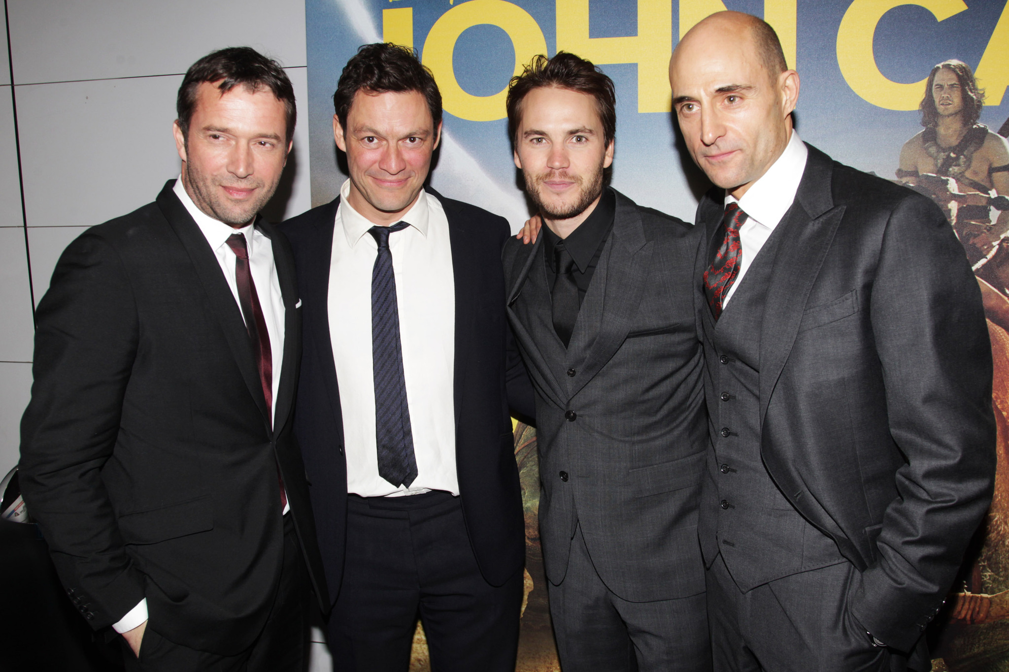 James Purefoy, Mark Strong, Dominic West and Taylor Kitsch at event of Dzonas Karteris (2012)