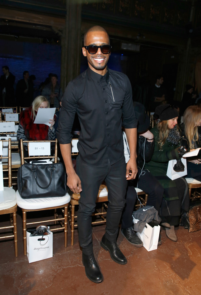 Eric West attends the Ricardo Seco fashion show during Mercedes-Benz Fashion Week Fall 2014 at The Angel Orensanz Foundation on February 10, 2014 in New York City.