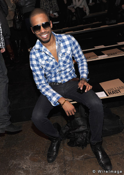 Singer/actor Eric West attends William Rast Fall 2010 during Mercedes-Benz Fashion Week at Cedar Lake on February 17, 2010.