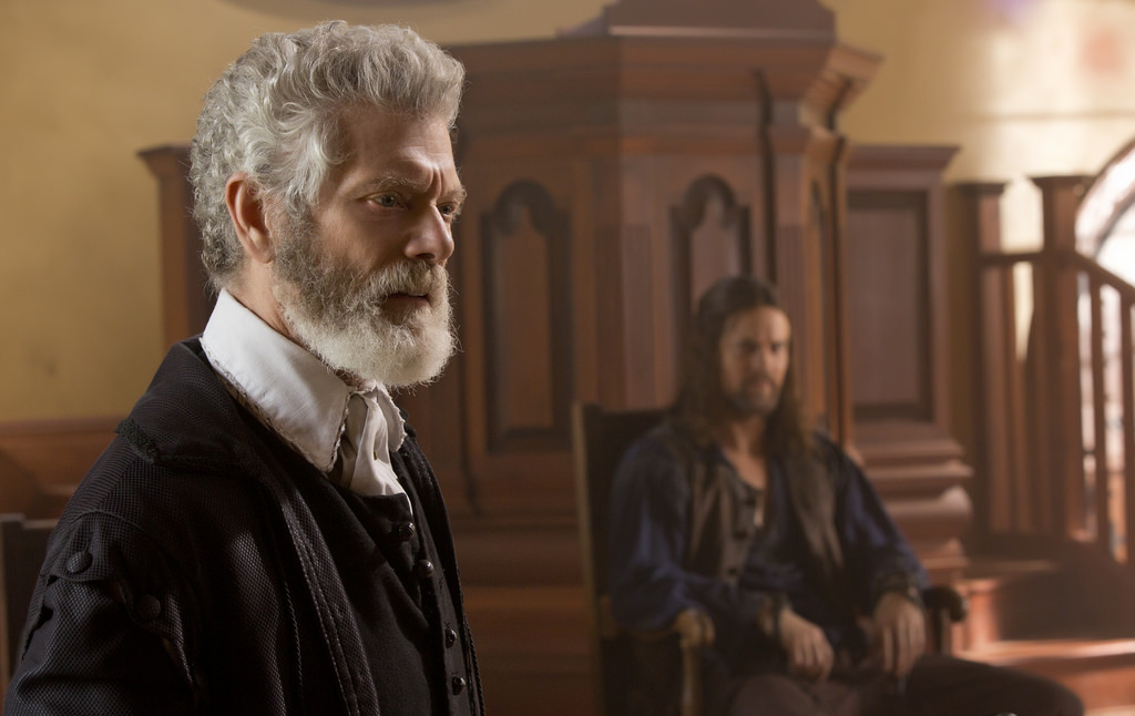 Still of Stephen Lang and Shane West in Salem (2014)