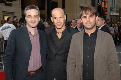 Alex Kurtzman, Roberto Orci and Brad Weston at event of Mission: Impossible III (2006)