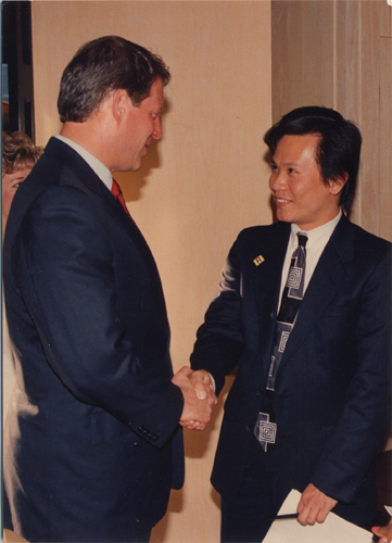 Vice President Al Gore at a Democratic event at Mr. Wasserman's home