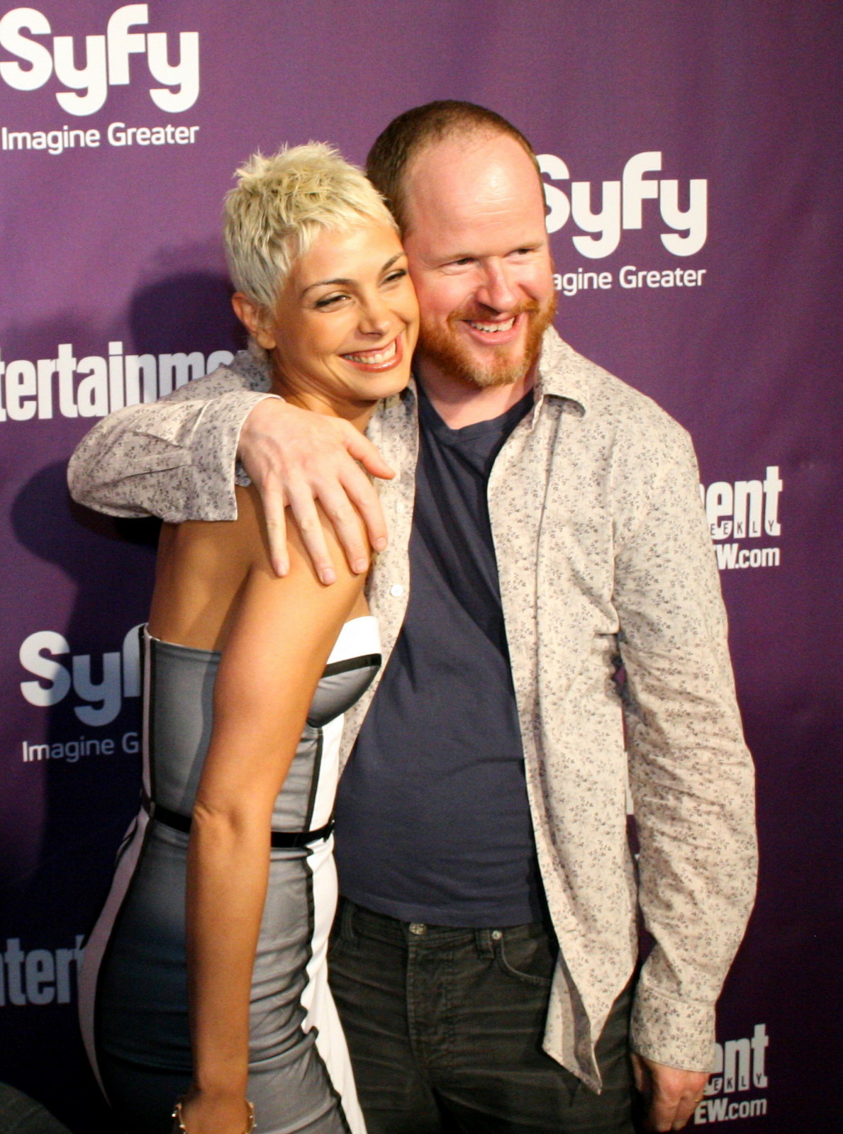 Joss Whedon and Morena Baccarin