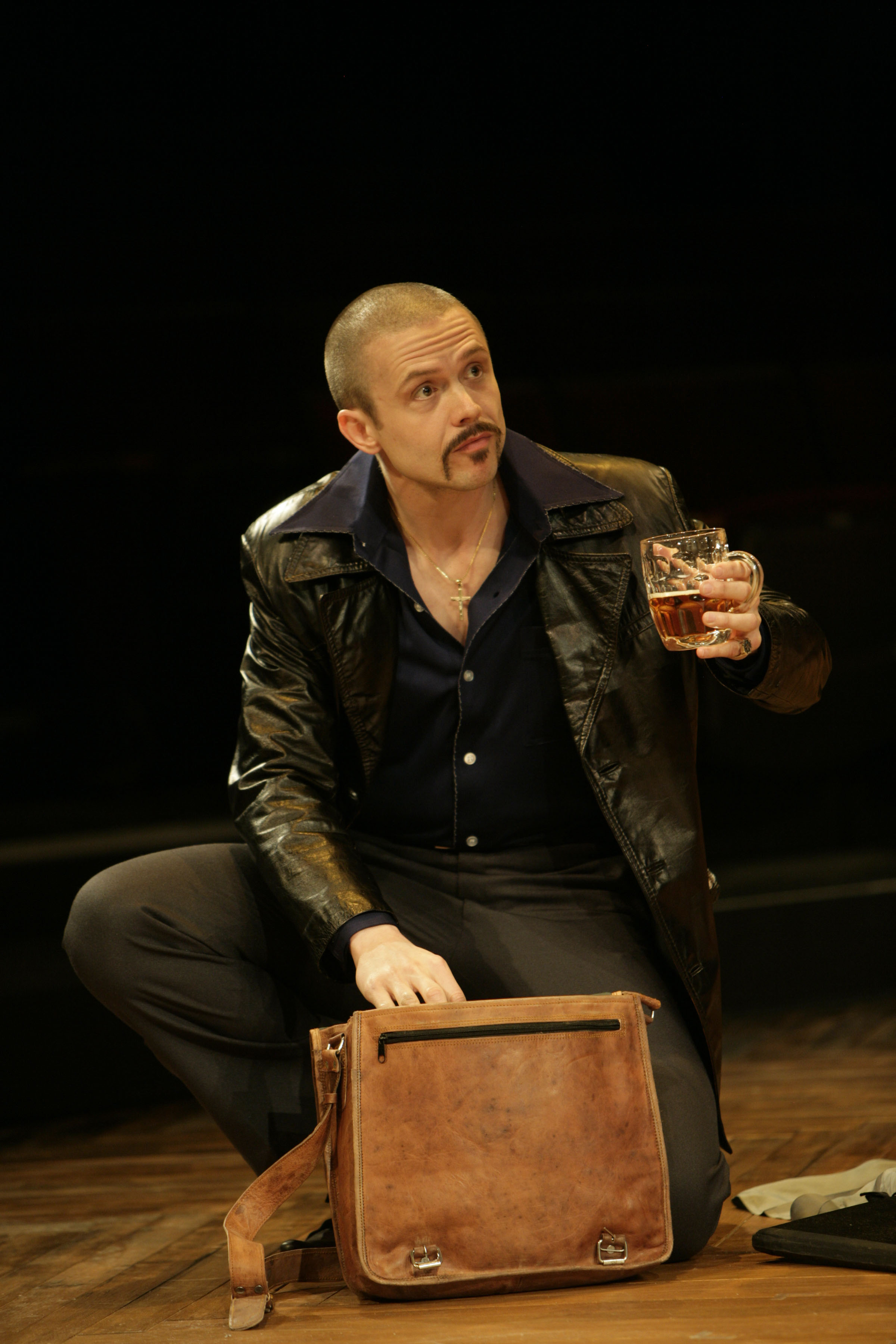 Lewis D. Wheeler as Briggs in Harold Pinter's NO MAN'S LAND at the American Repertory Theater.