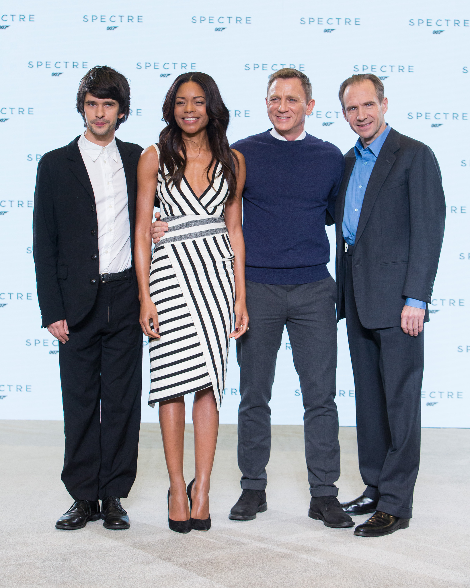 Ralph Fiennes, Daniel Craig, Naomie Harris and Ben Whishaw at event of Spectre (2015)