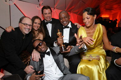 John Travolta, Kelly Preston, Forest Whitaker and Keisha Whitaker at event of The 79th Annual Academy Awards (2007)