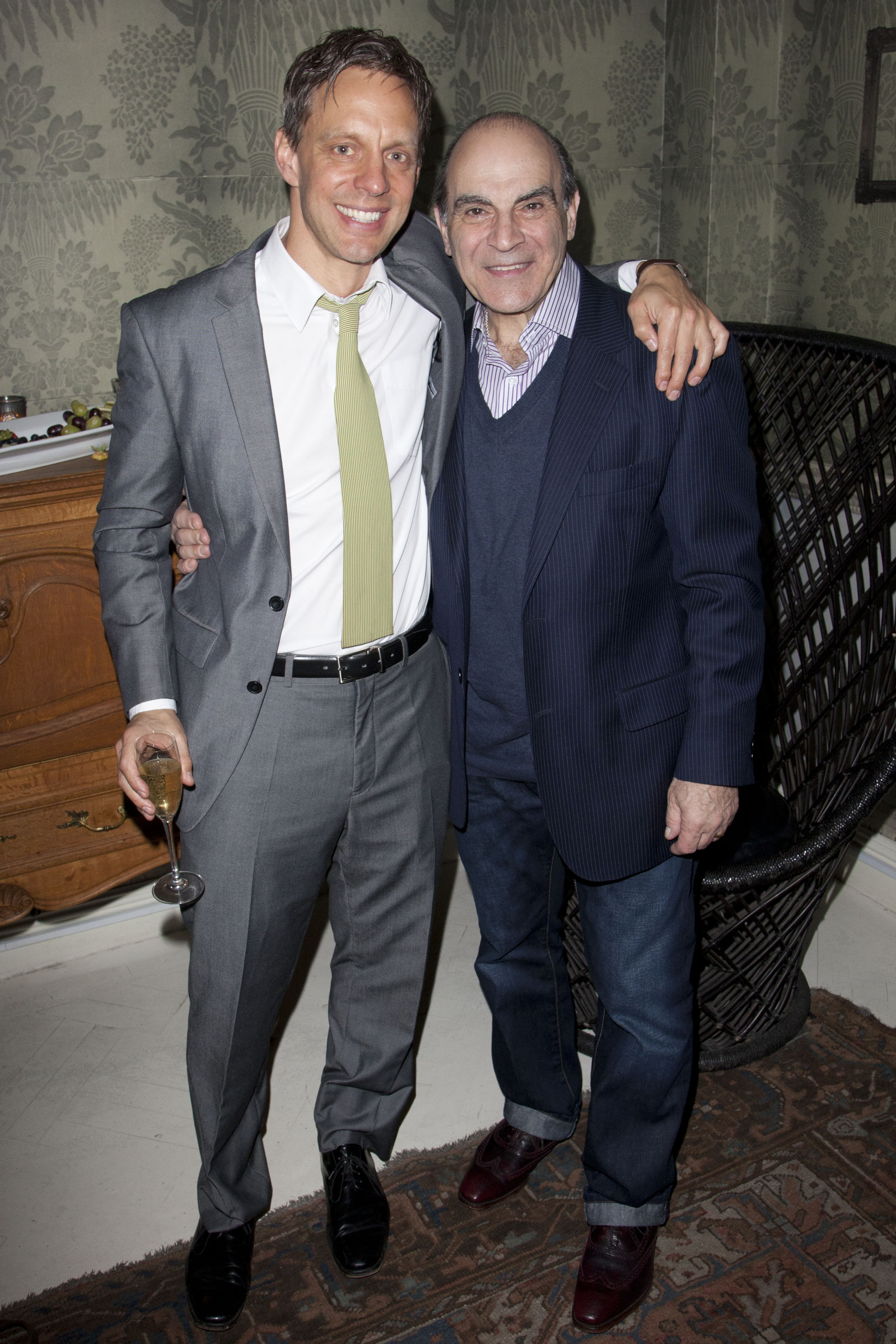 Trevor White and David Suchet. Press Night, Long Day's Journey Into Night, West End, London.