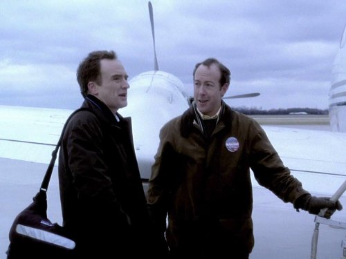 Still of Evan Arnold and Bradley Whitford in The West Wing (1999)