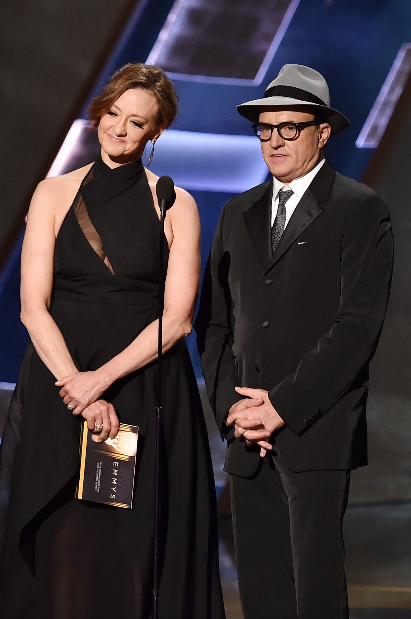 Joan Cusack and Bradley Whitford at event of The 67th Primetime Emmy Awards (2015)