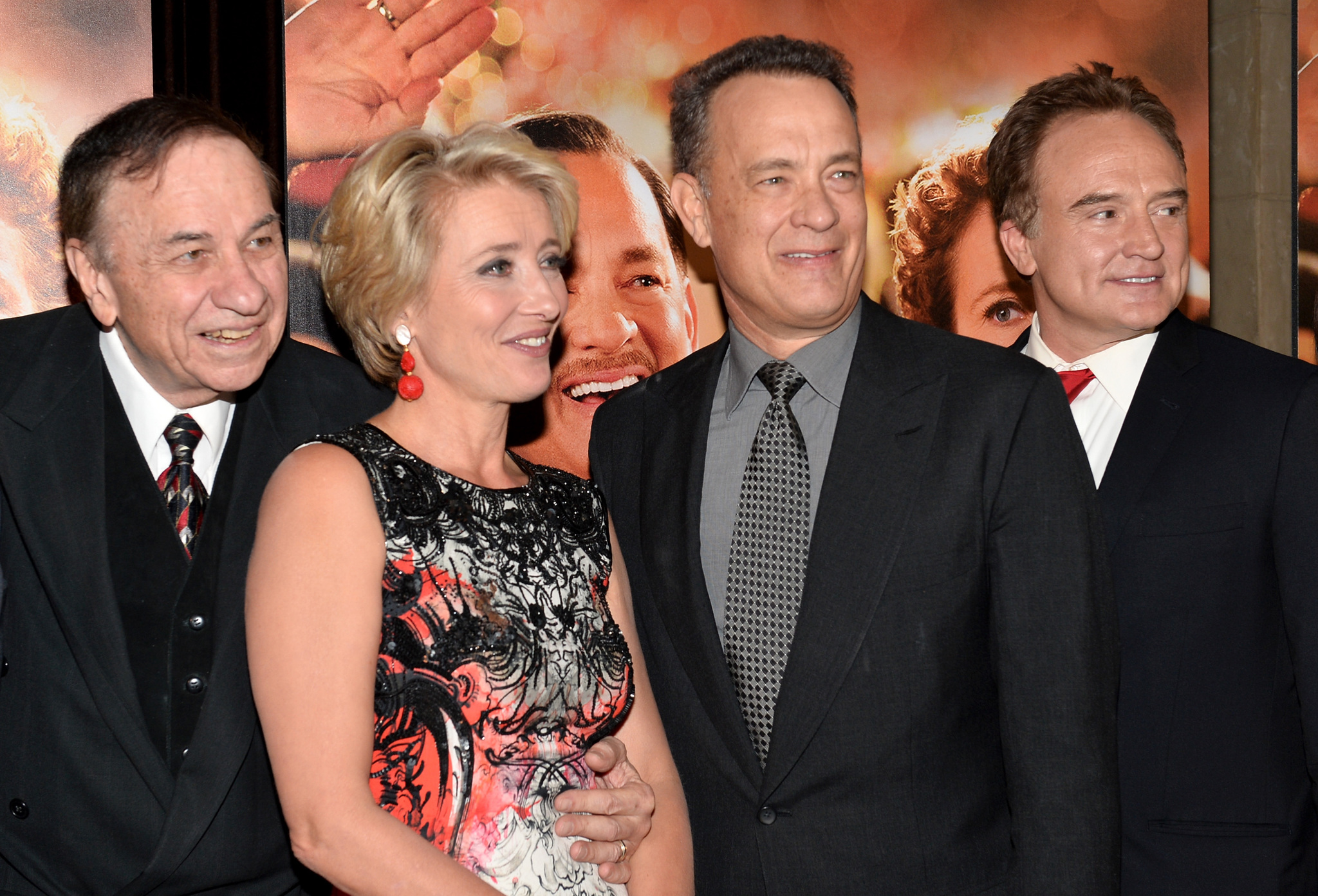 Tom Hanks, Emma Thompson, Richard Sherman and Bradley Whitford at event of Isgelbeti pona Benksa (2013)