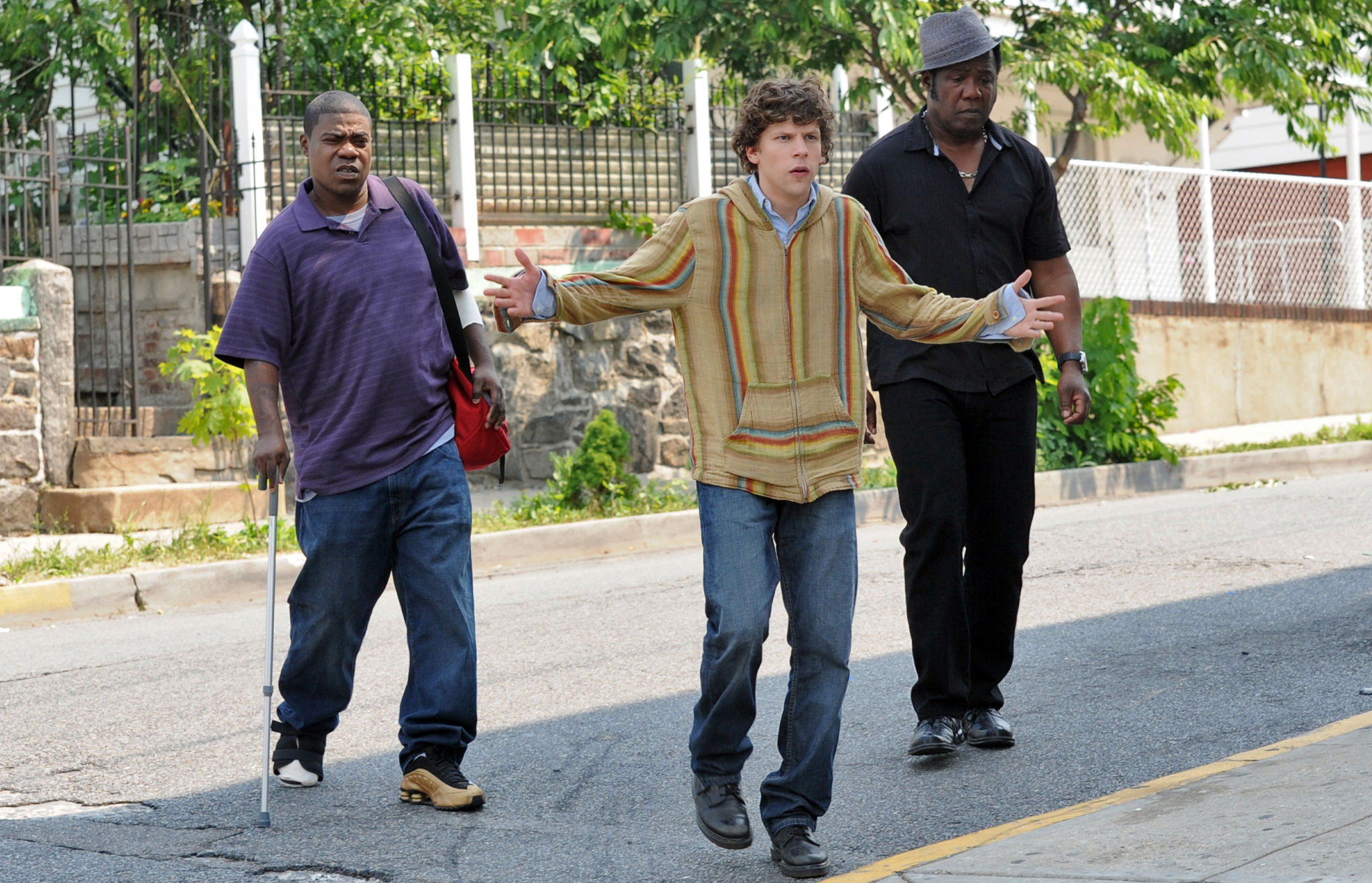Still of Jesse Eisenberg, Tracy Morgan and Isiah Whitlock Jr. in Why Stop Now? (2012)