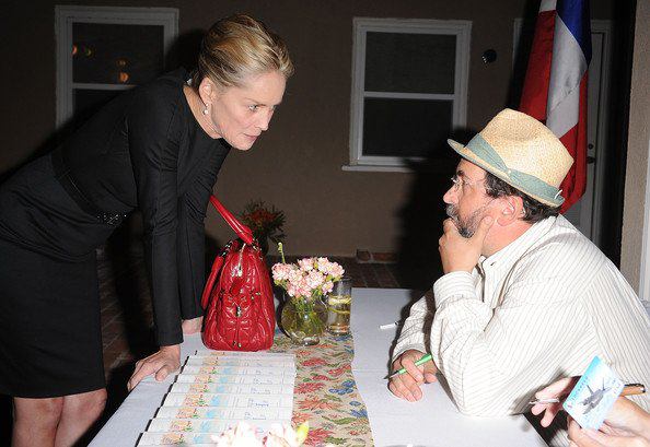 Sharon Stone amd author William Widmaier discuss his novel 