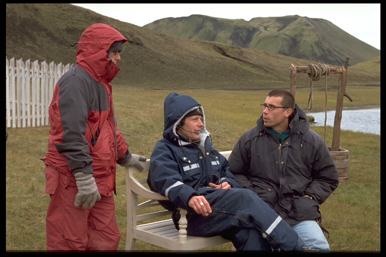 Kristian Widmer with Dani Levy on location, 1999