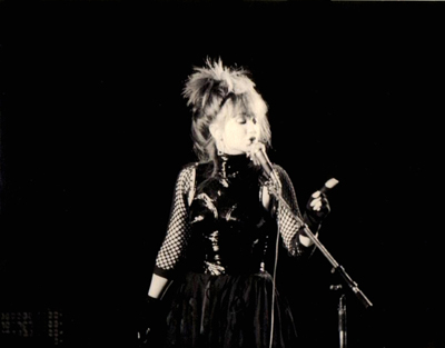 Barbie Wilde supporting Tik and Tok at The Venue, London, early 80s.