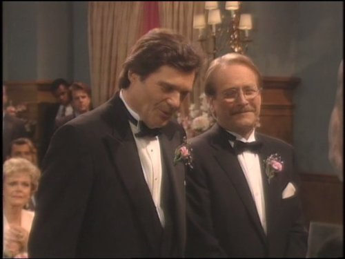 Still of Martin Mull and Fred Willard in Roseanne (1988)