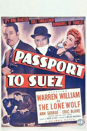 Eric Blore, Ann Savage and Warren William in Passport to Suez (1943)