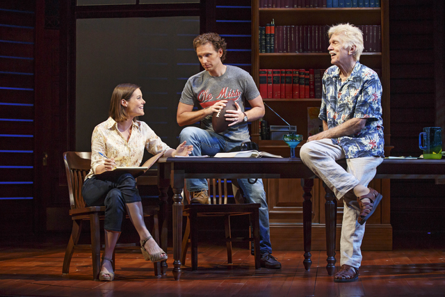 Ashley Williams, Sebastian Arcelus, and Tom Skerritt in A TIME TO KILL on Broadway.