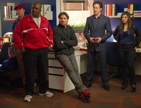 Still of GregAlan Williams, Marc Blucas, Scott Cohen and Callie Thorne in To Swerve and Protect