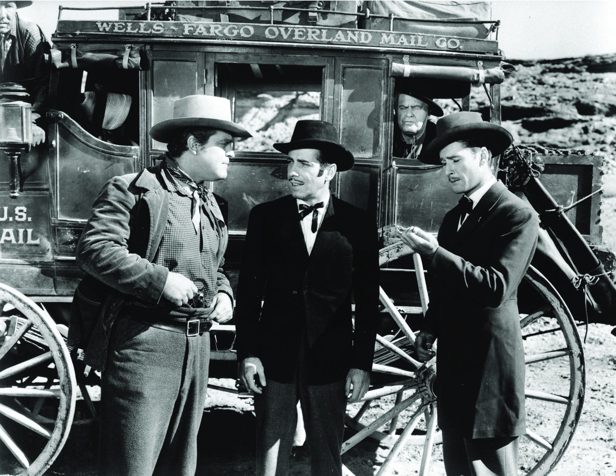 Still of Humphrey Bogart, Errol Flynn, Alan Hale and Guinn 'Big Boy' Williams in Virginia City (1940)