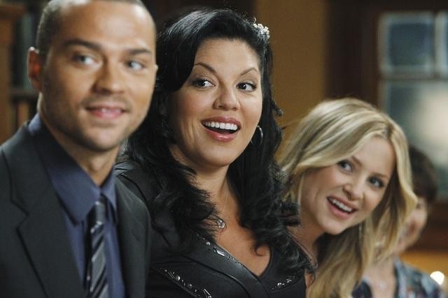 Still of Jessica Capshaw, Sara Ramirez and Jesse Williams in Grei anatomija (2005)