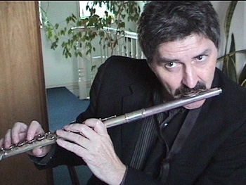 Warming up on the flute