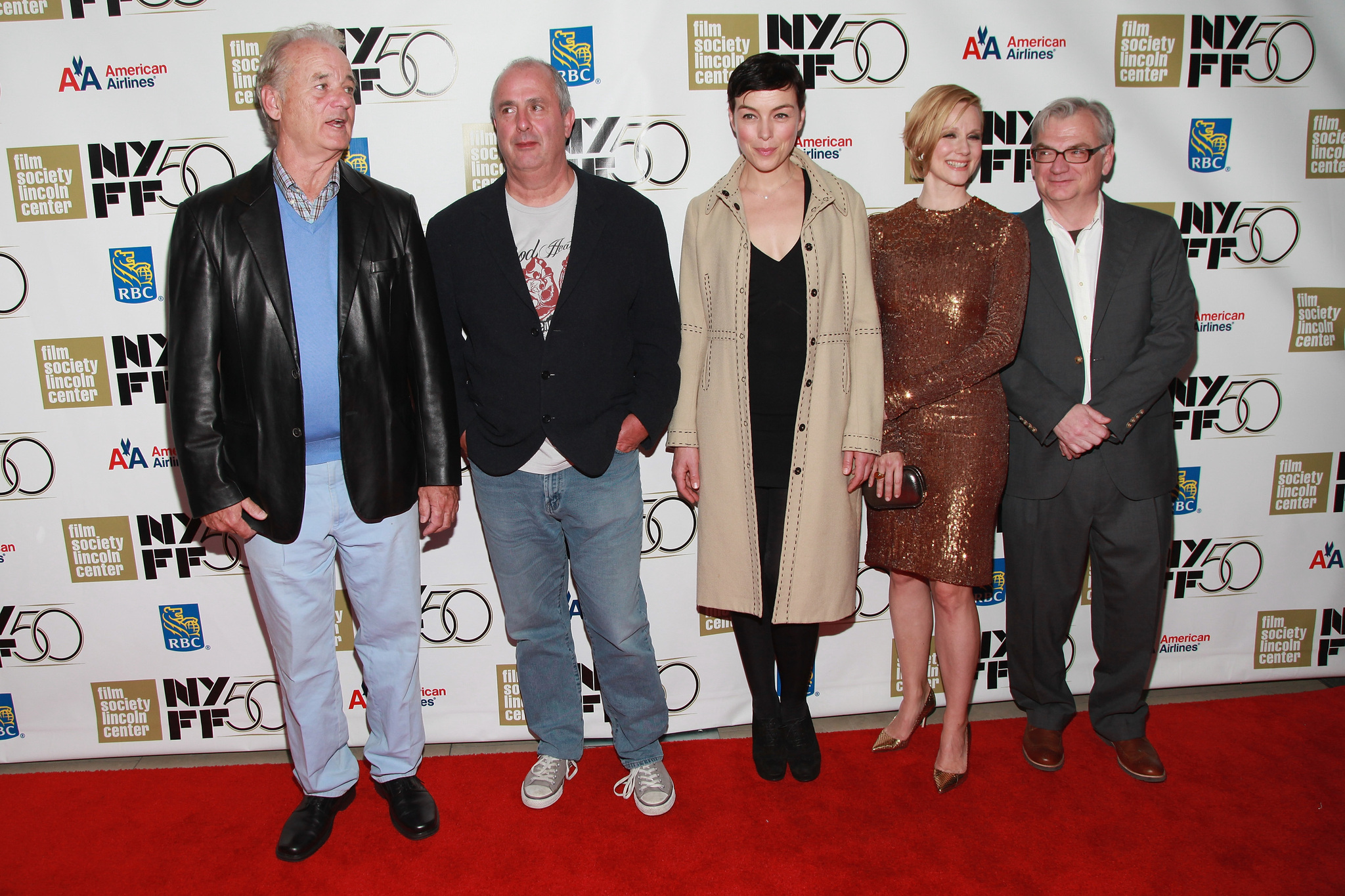 Bill Murray, Laura Linney, Roger Michell, Richard Nelson and Olivia Williams at event of Hyde Park on Hudson (2012)