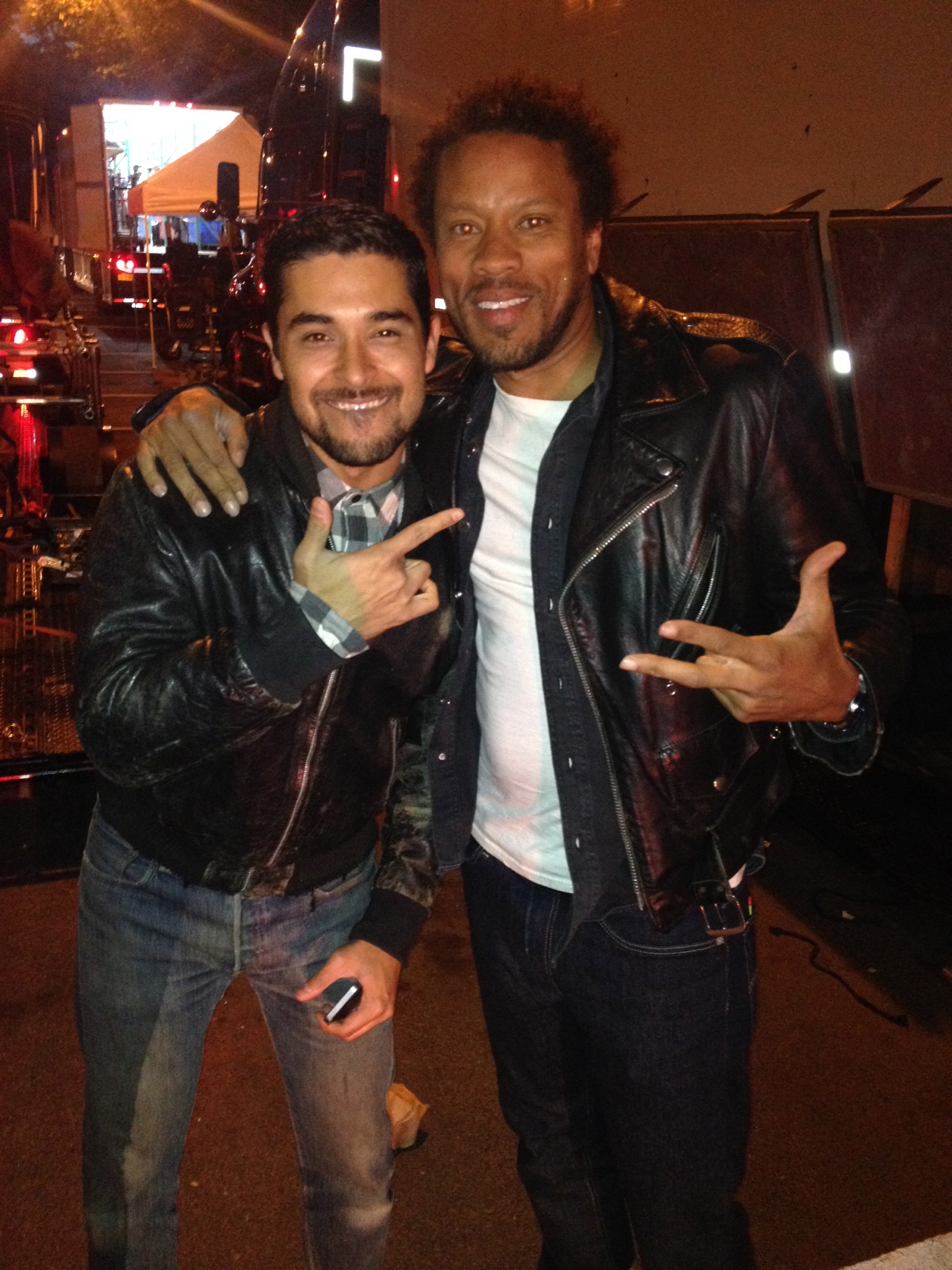 Raymond T. Williams & Wilmer Valderrama set of The Adderrall Diaries