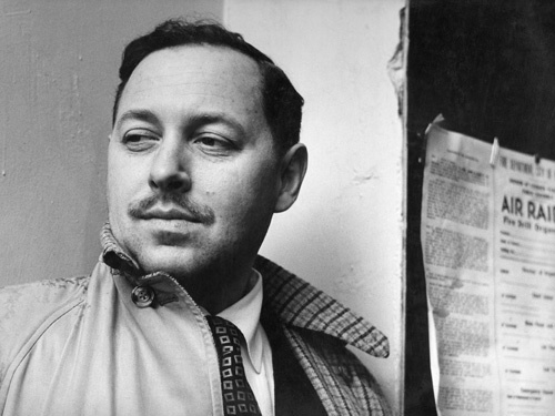 Tennessee Williams at the opening of 