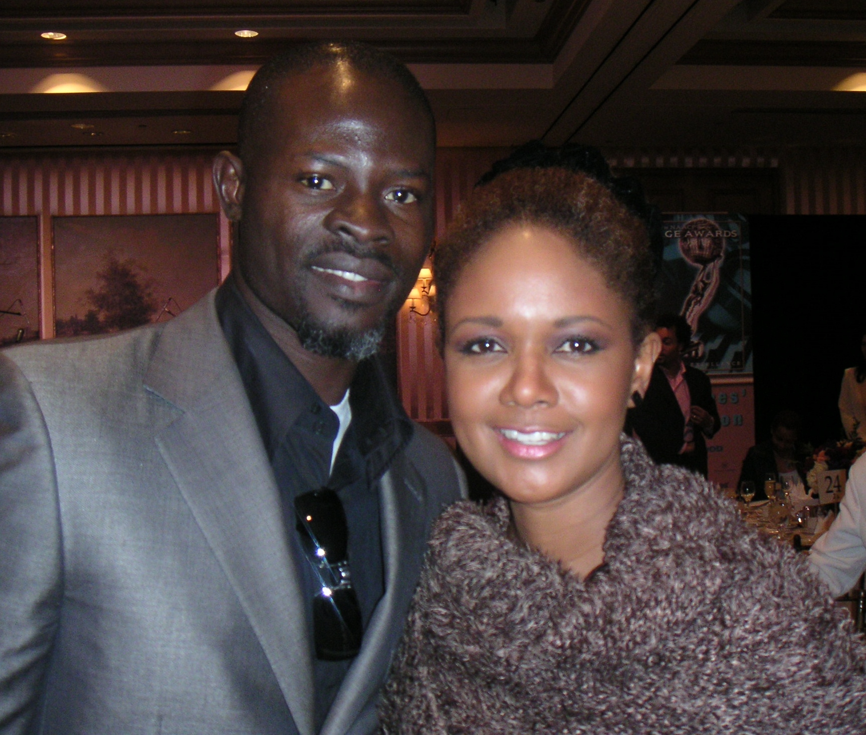Djimon Hounsou and Tonya Williams