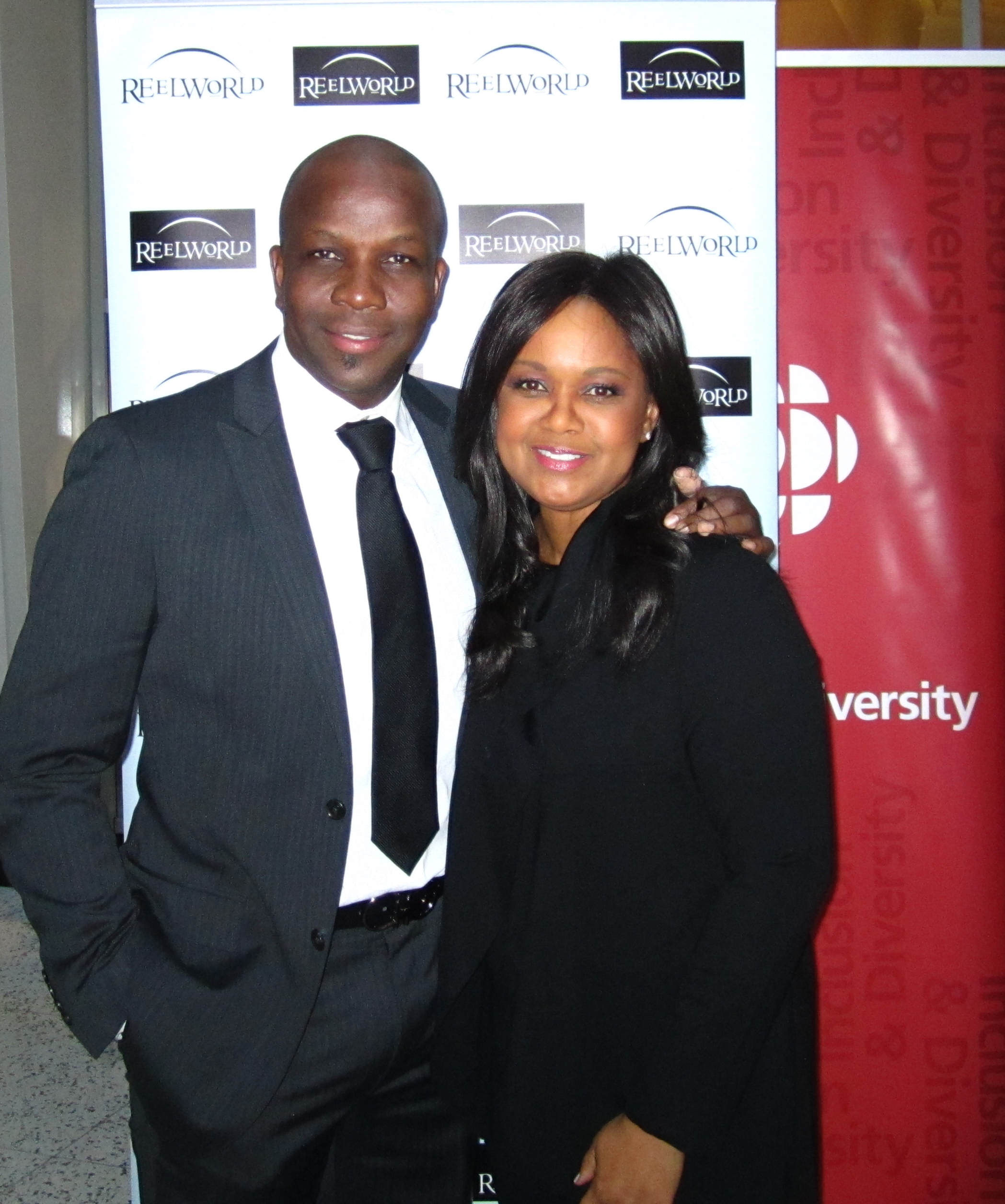 With Donovan Bailey Gold Medal winner of the 1996 Olympics, at ReelWorld Film Festival Program Launch