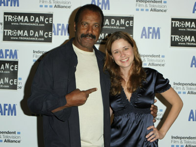 Fred Williamson and Jenna Fischer