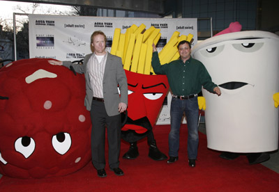 Matt Maiellaro and Dave Willis at event of Aqua Teen Hunger Force Colon Movie Film for Theaters (2007)