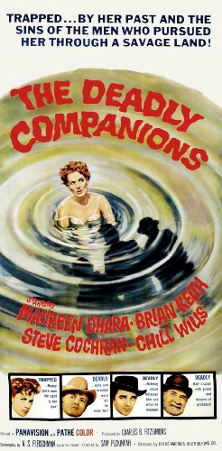 Maureen O'Hara, Brian Keith, Steve Cochran and Chill Wills in The Deadly Companions (1961)