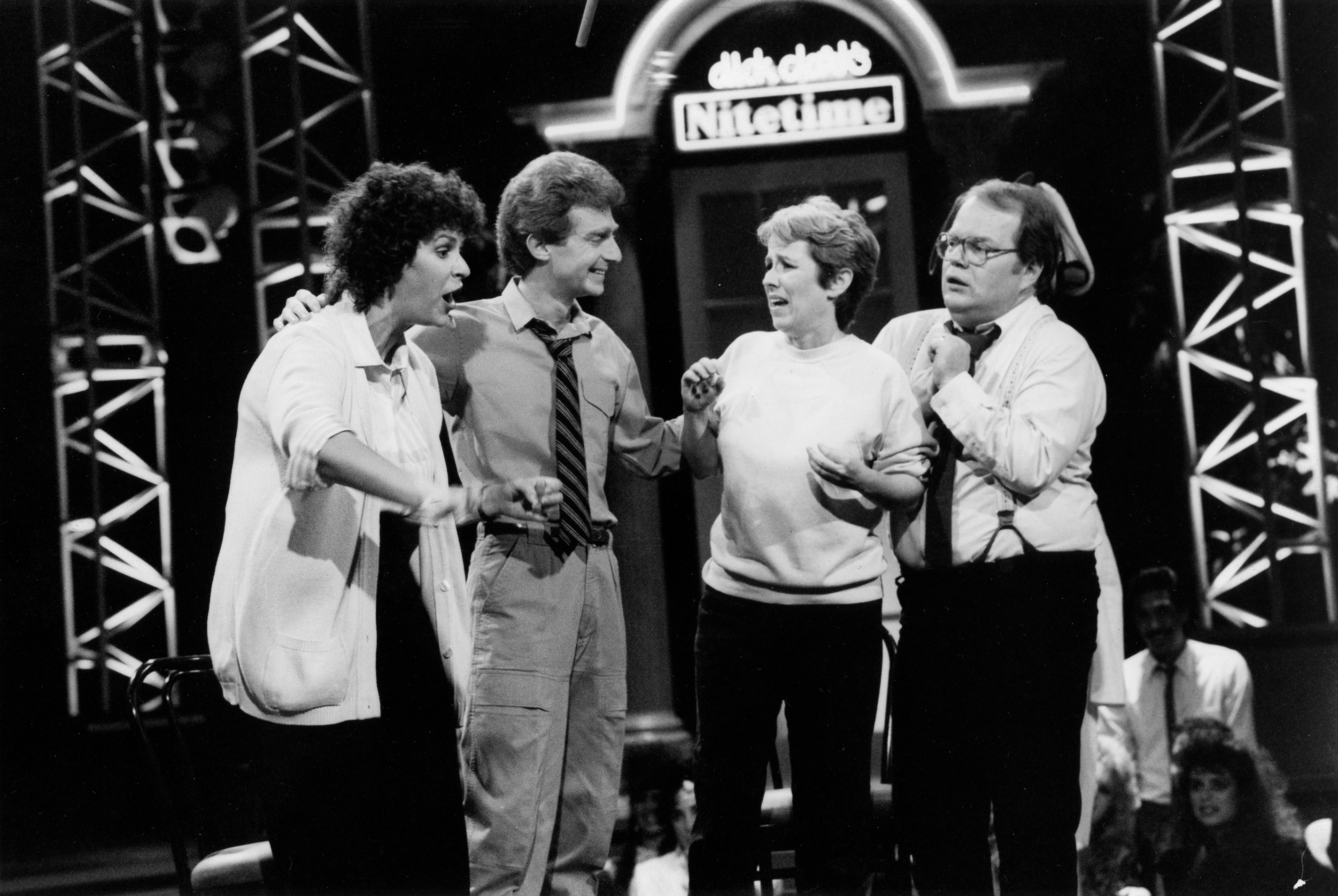 Doris Hess, Andrew Goldberg, Lynne Marie Stewart & Paul Willson, the regular improv group on Dick Clark's Nitetime