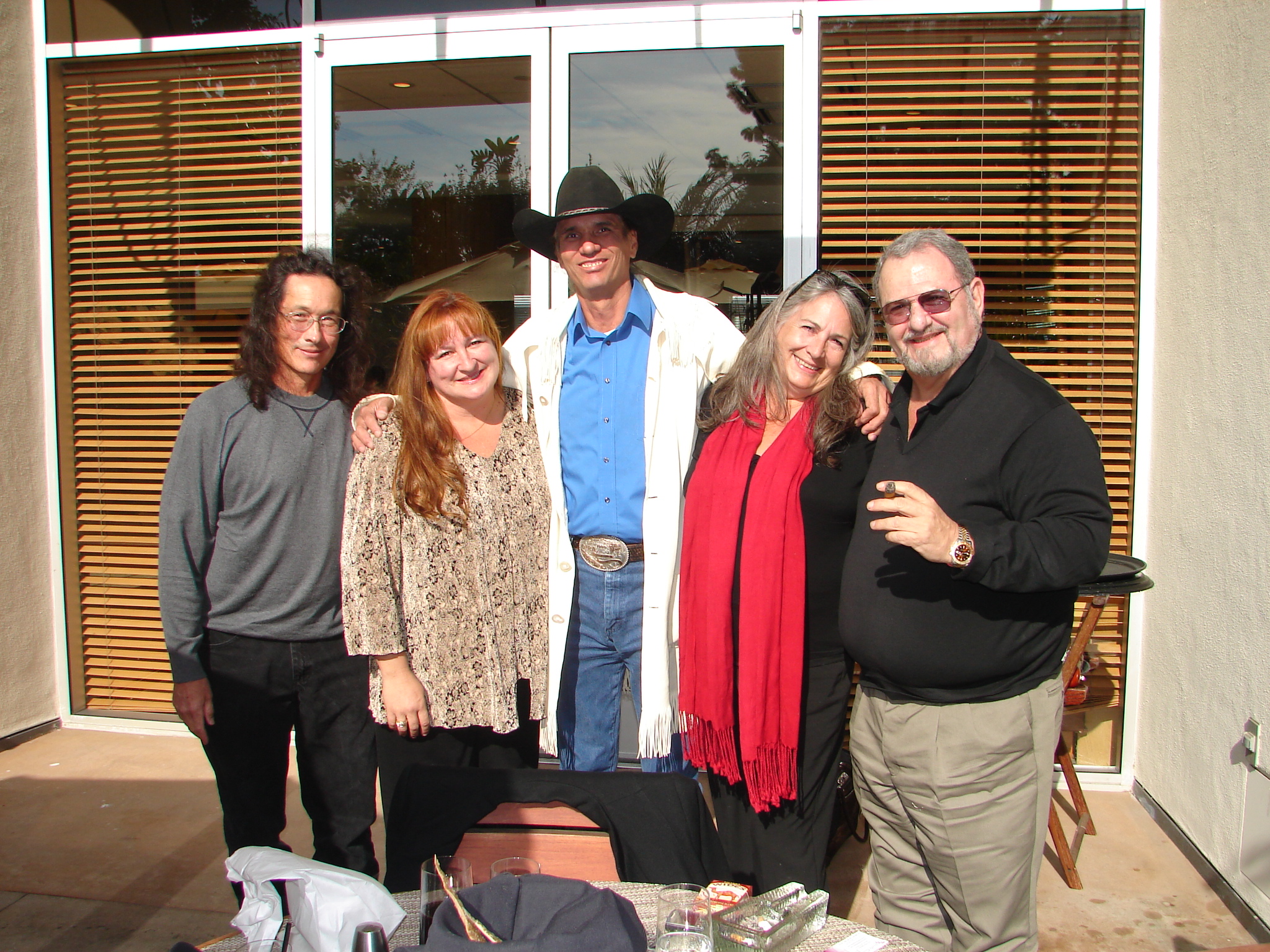 Leonard Brady, Cyndi Tracy, Indian Bob, Katherine and John Milius AFM 2008