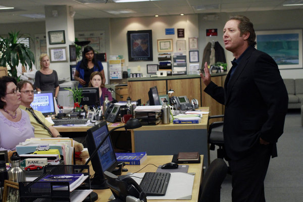 Still of James Spader, Phyllis Smith, Rainn Wilson, Mindy Kaling and Angela Kinsey in The Office (2005)